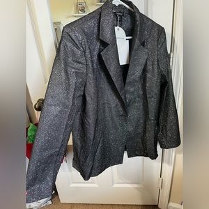Black glitter blazer! Never worn. Size 4.